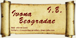 Ivona Beogradac vizit kartica